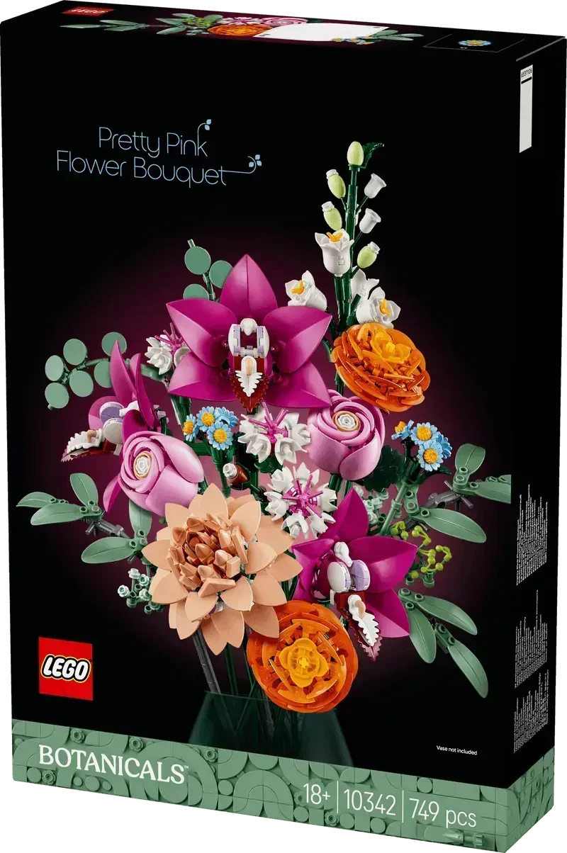 LEGO 10342 Roze boeket, nieuwe bloemenset van LEGO