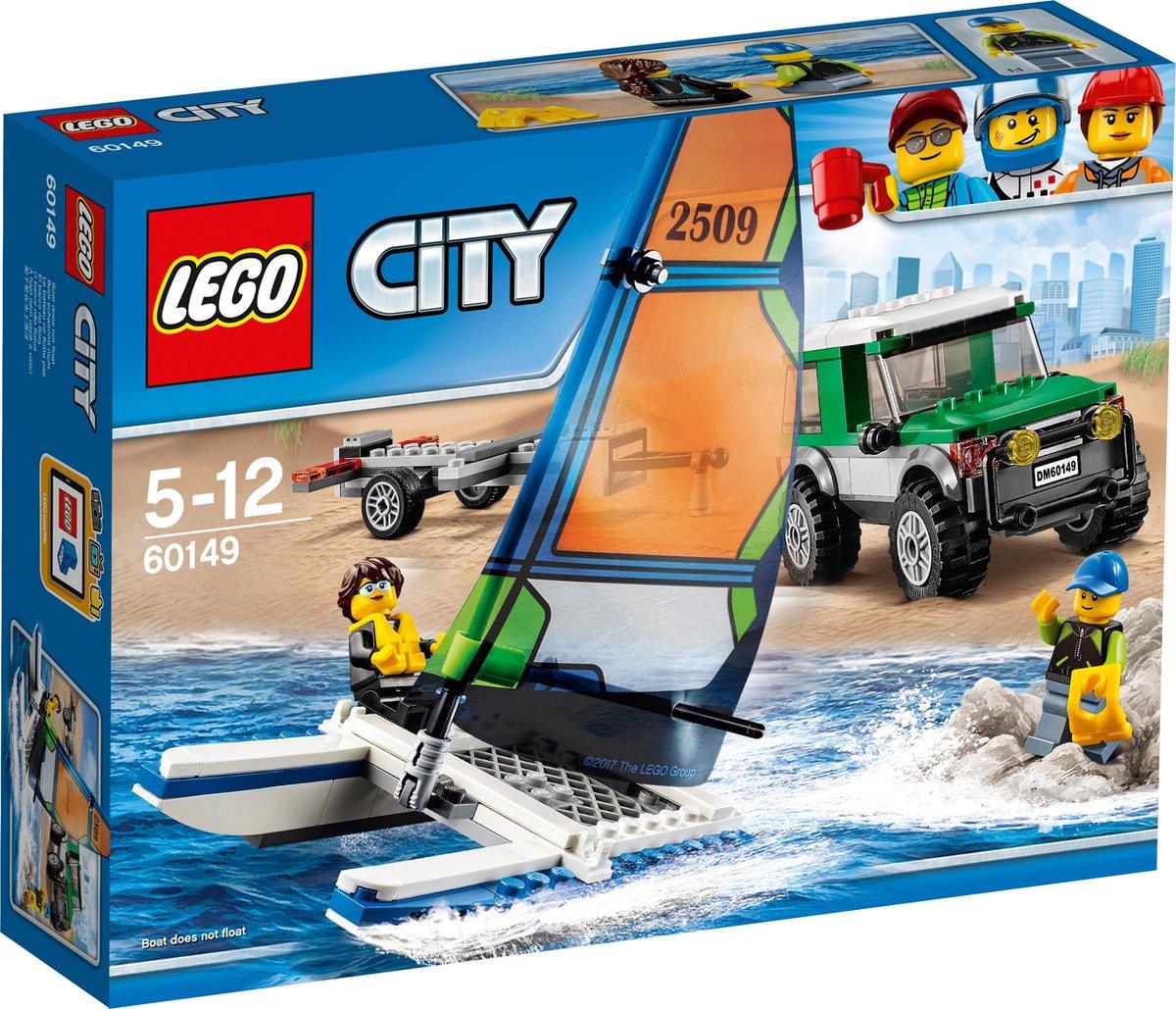 LEGO Stoere 4x4 auto met Catamaran 60149 City Voertuigen | 2TTOYS ✓ Official shop<br>