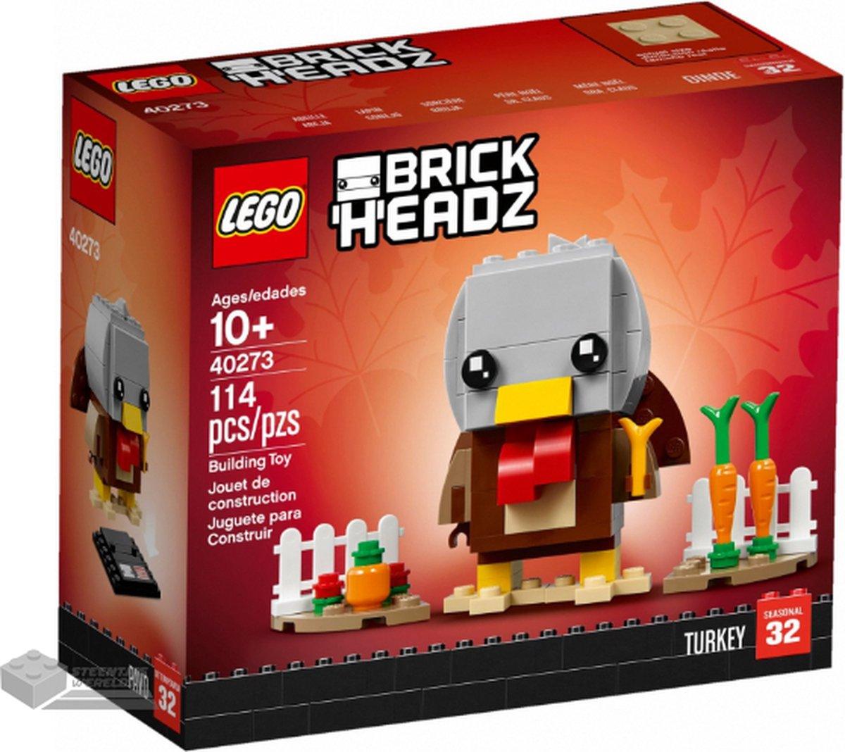 LEGO Thanksgiving kalkoen met wortels 40273 Brickkeadz | 2TTOYS ✓ Official shop<br>