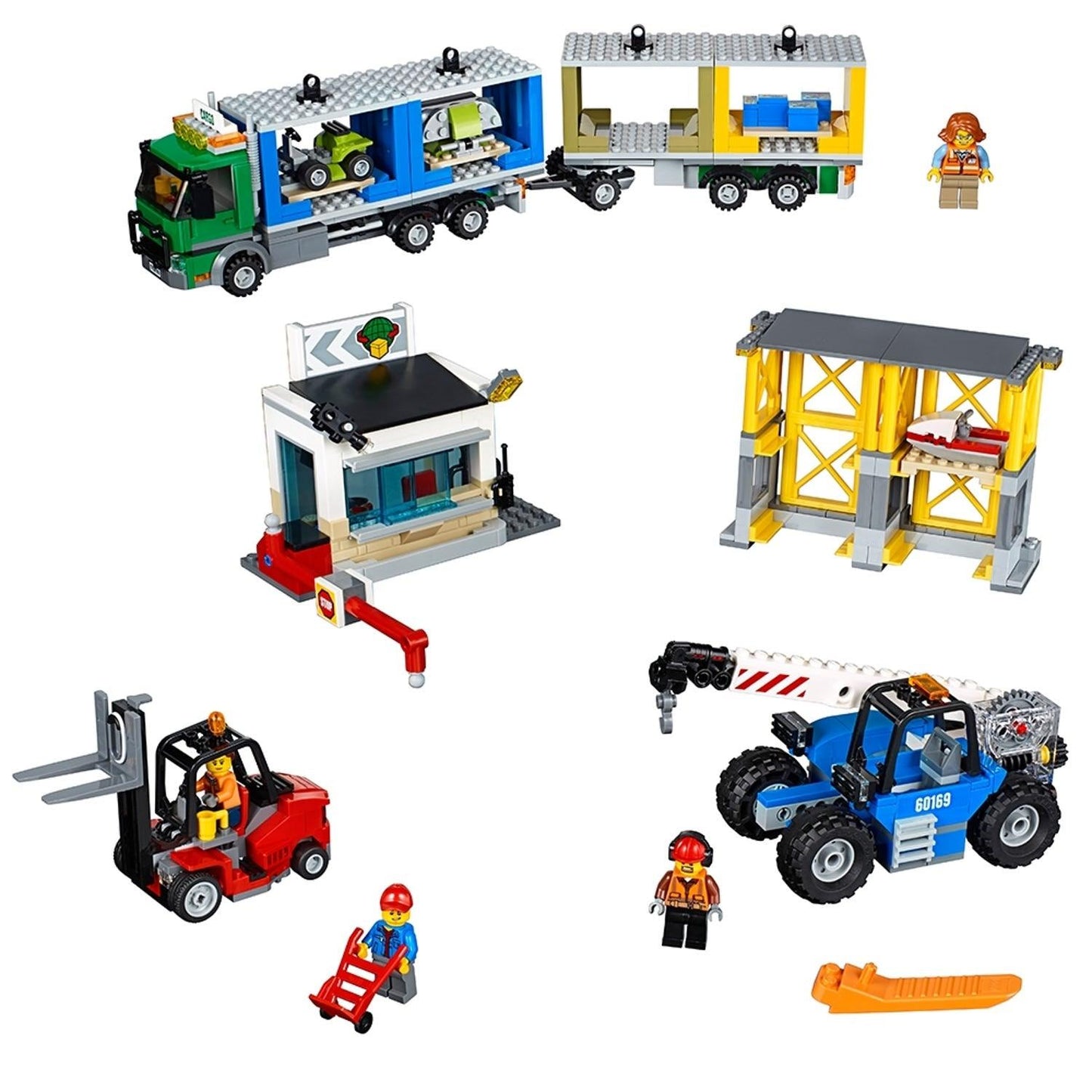LEGO Voertuigen Transport terminal met vrachtwagen en heftruck 60169 City | 2TTOYS ✓ Official shop<br>
