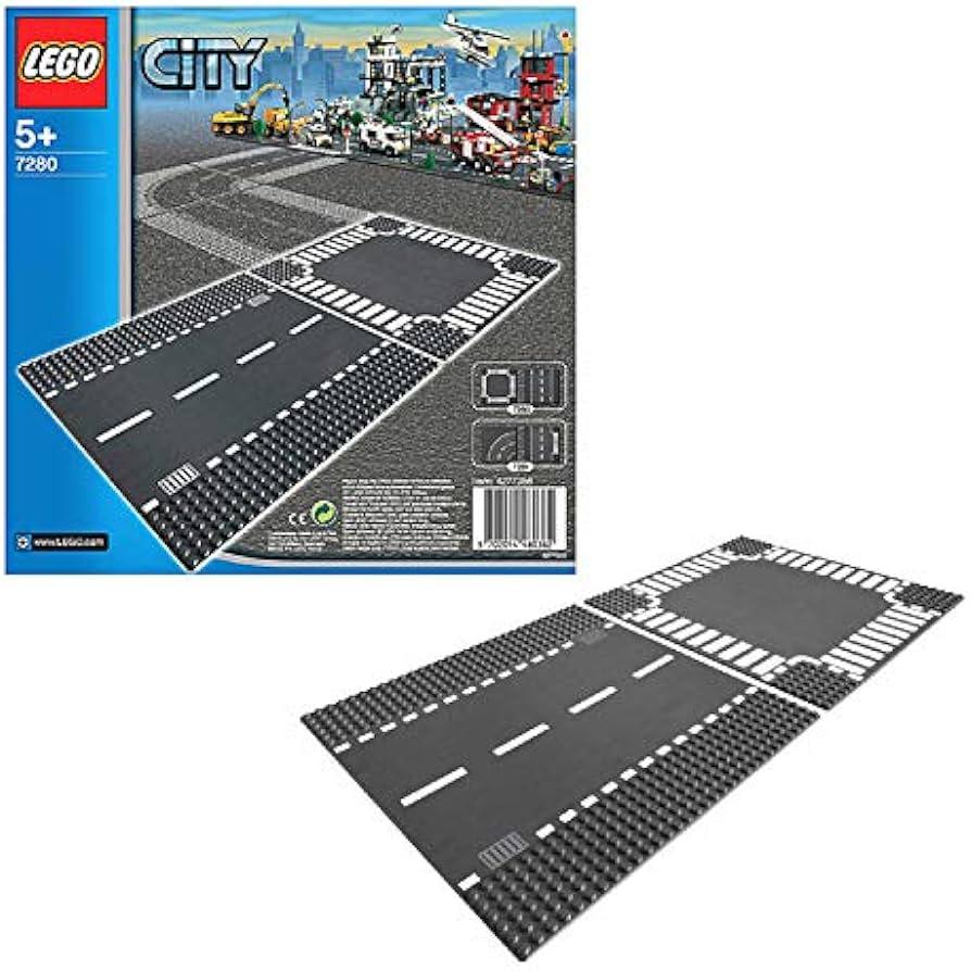 LEGO Wegenplaat, recht en kruising 7280 City | 2TTOYS ✓ Official shop<br>