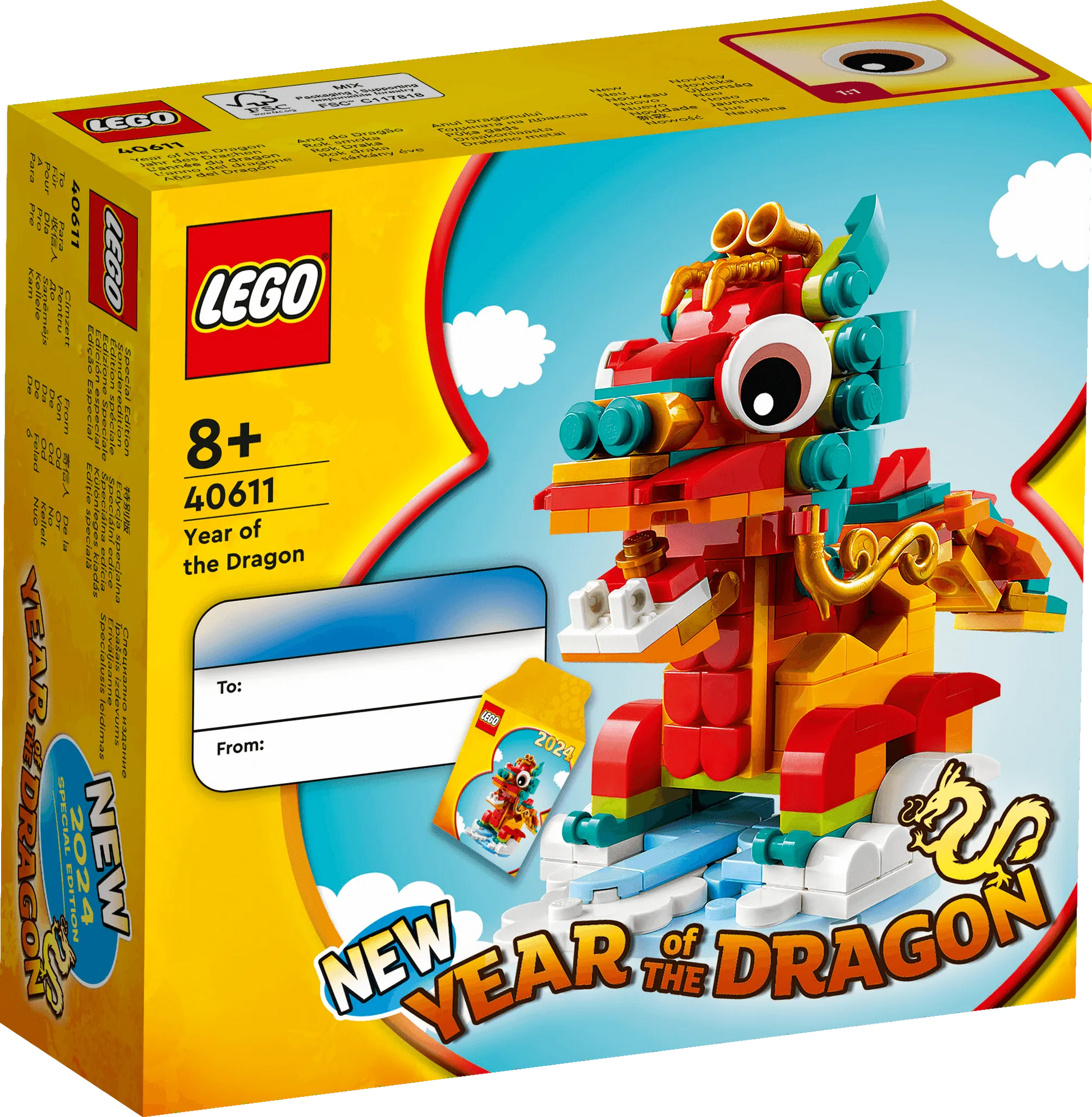 LEGO Year of the Dragon 40611 Chinese NewYear LEGO CREATOR @ 2TTOYS | Official LEGO shop😊🥰 2TTOYS €. 9.99