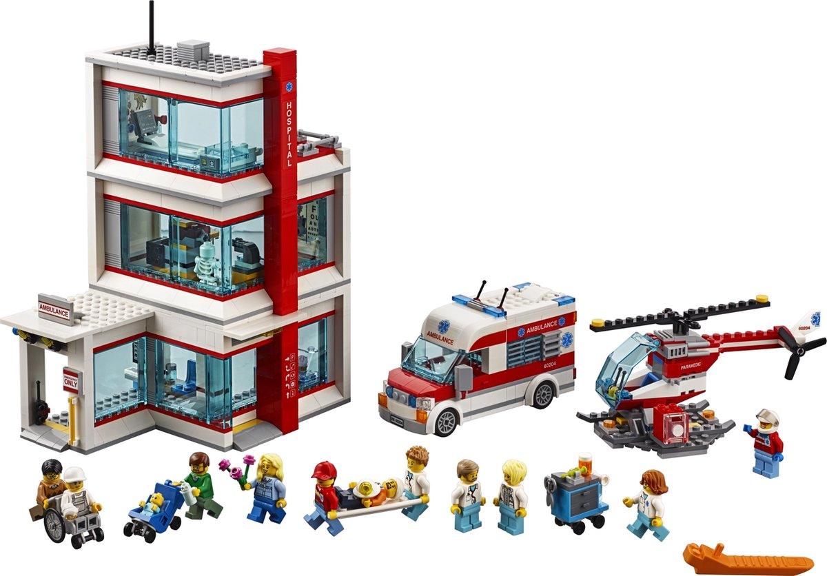 LEGO Ziekenhuis met ambulance en helikopter 60204 City | 2TTOYS ✓ Official shop<br>