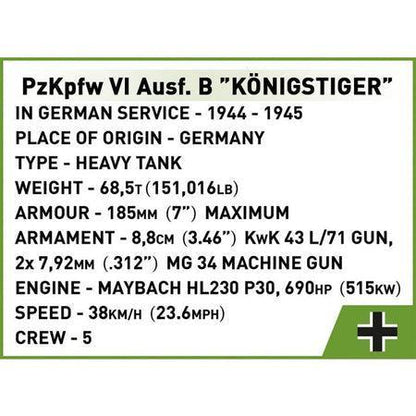Cobi Tank Königstiger PzKpfW VI 2540 World War 2 | 2TTOYS ✓ Official shop<br>