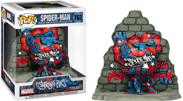 Funko Pop! 762 Marvel Deluxe Marvel SpiderMan (GraffitiDECO) FUN 49544 | 2TTOYS ✓ Official shop<br>