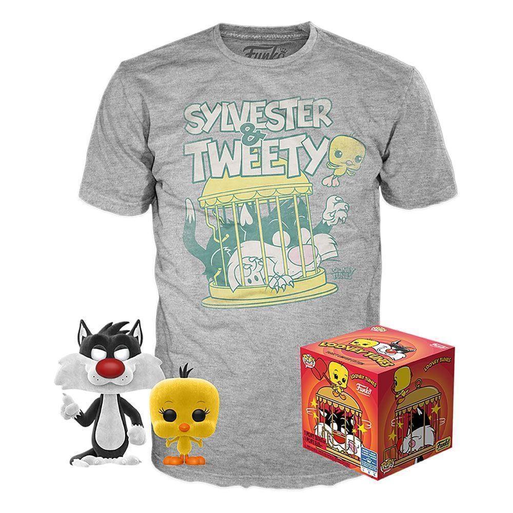Funko Pop! Tees Looney Tunes POP! & Tee Box Sylvester & Tweety FUN 46989L | 2TTOYS ✓ Official shop<br>