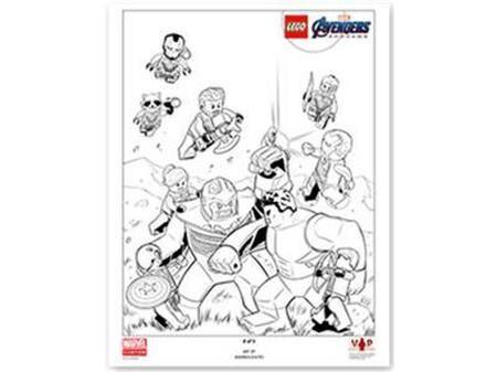 LEGO Avengers: Endgame Black & White Art Print 5005882 Gear | 2TTOYS ✓ Official shop<br>