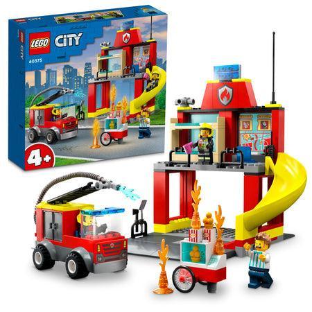 LEGO Brandweerkazerne en brandweerwagen 60375 City | 2TTOYS ✓ Official shop<br>