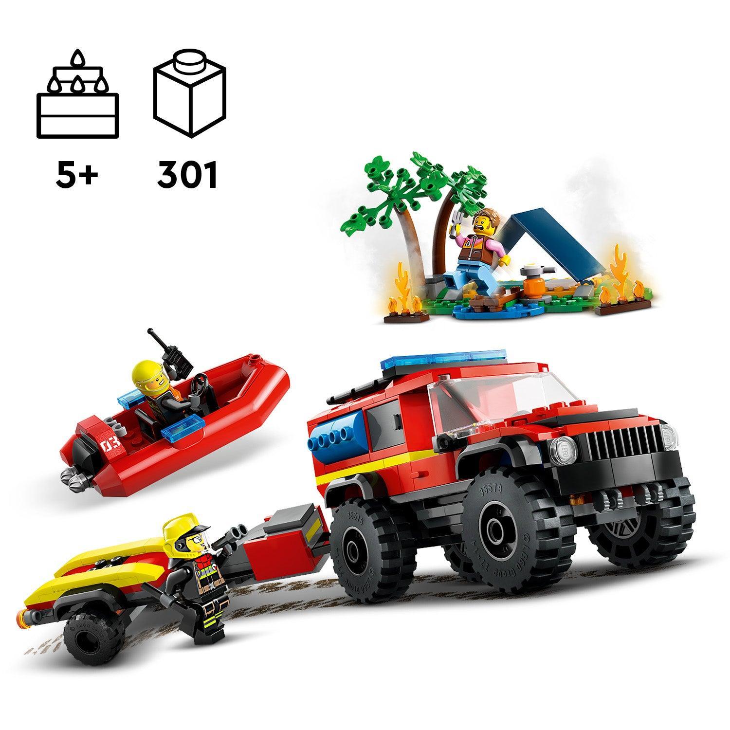 LEGO Brandweerwagen met reddingsboot 60412 City | 2TTOYS ✓ Official shop<br>