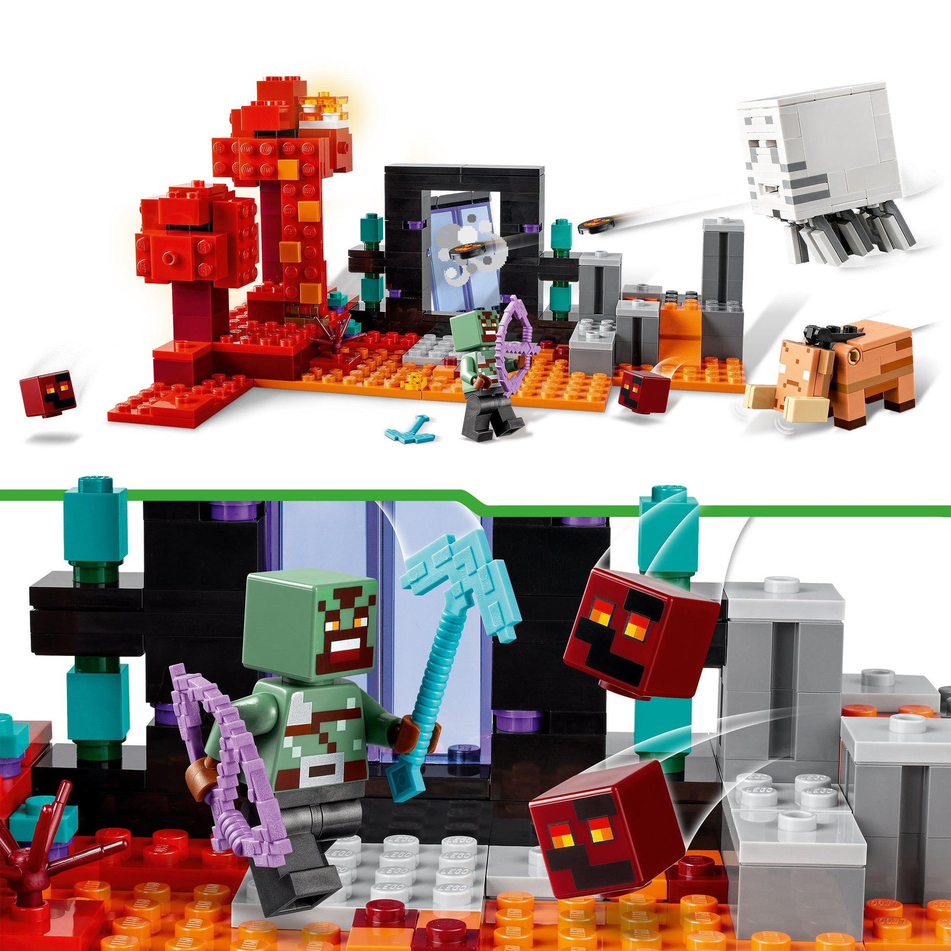 LEGO De Nether Poraal expeditie 21255 Minecraft | 2TTOYS ✓ Official shop<br>