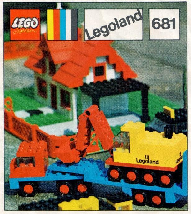 LEGO Low loader with 4 wheel excavator 681 LEGOLAND | 2TTOYS ✓ Official shop<br>