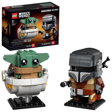 LEGO Mandalorian en het kind Yoda 75317 Brickheadz | 2TTOYS ✓ Official shop<br>