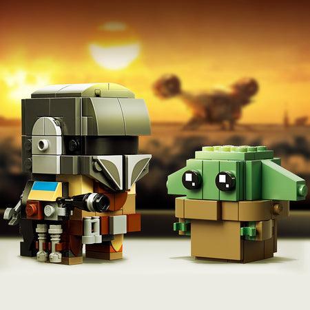 LEGO Mandalorian en het kind Yoda 75317 Brickheadz | 2TTOYS ✓ Official shop<br>