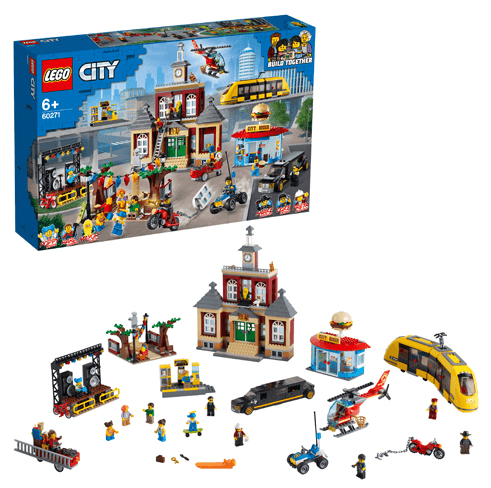 LEGO Marktplein met stadhuis, diner, tramstation 60271 City | 2TTOYS ✓ Official shop<br>
