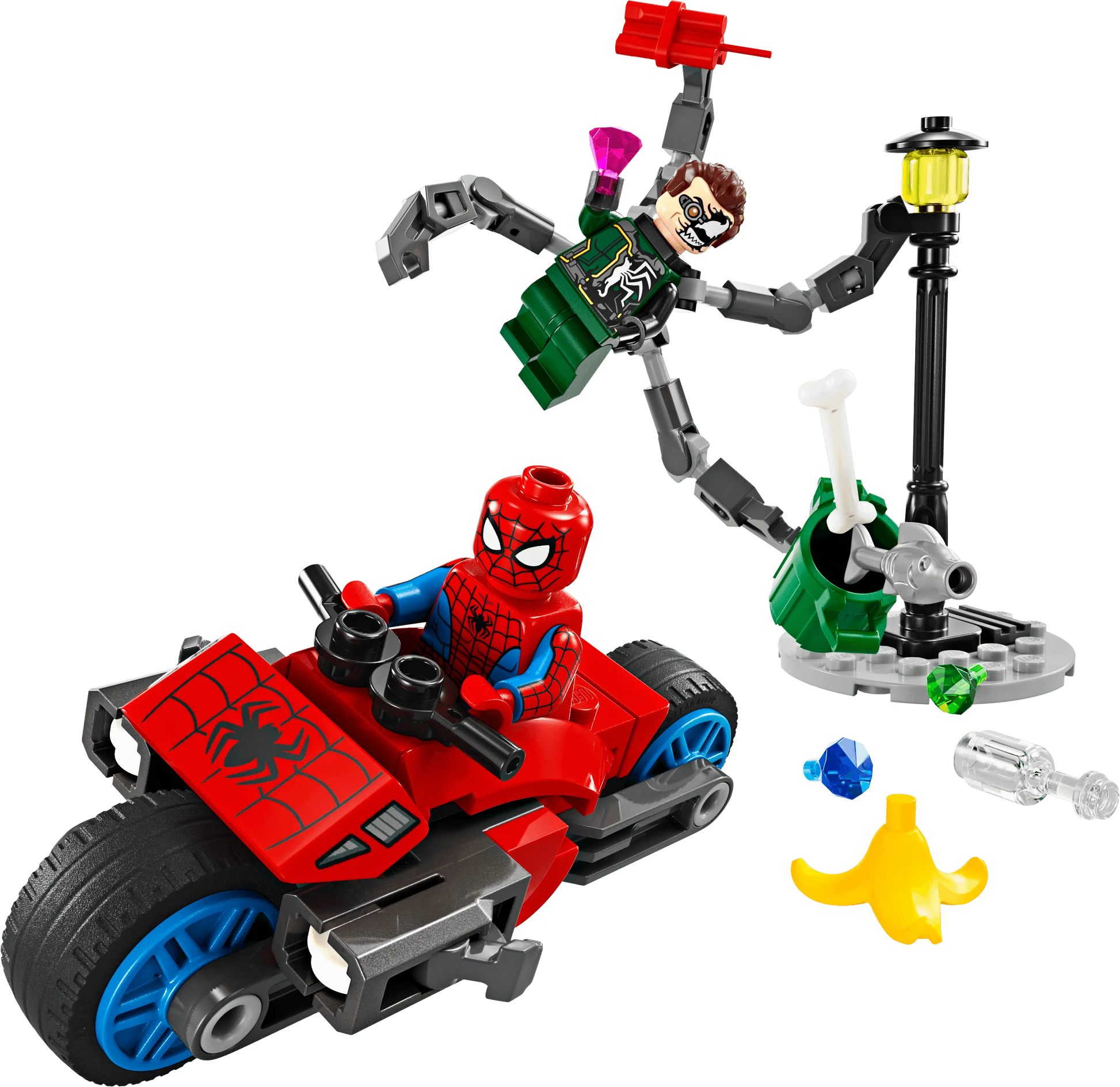 LEGO Motorcycle Chase: Spider-Man vs. Doc Ock 76275 Superheroes LEGO Super Heroes Marvel @ 2TTOYS | Official LEGO shop😊🥰 LEGO €. 9.99