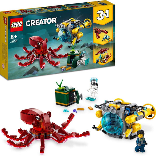 LEGO Onderzeeër met octopus 31130 Creator 3 in 1 | 2TTOYS ✓ Official shop<br>