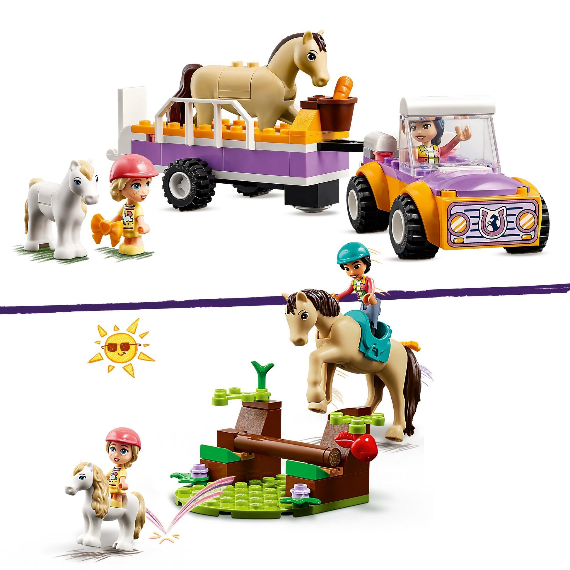 LEGO Paard en pony aanhangwagen 42634 Friends | 2TTOYS ✓ Official shop<br>