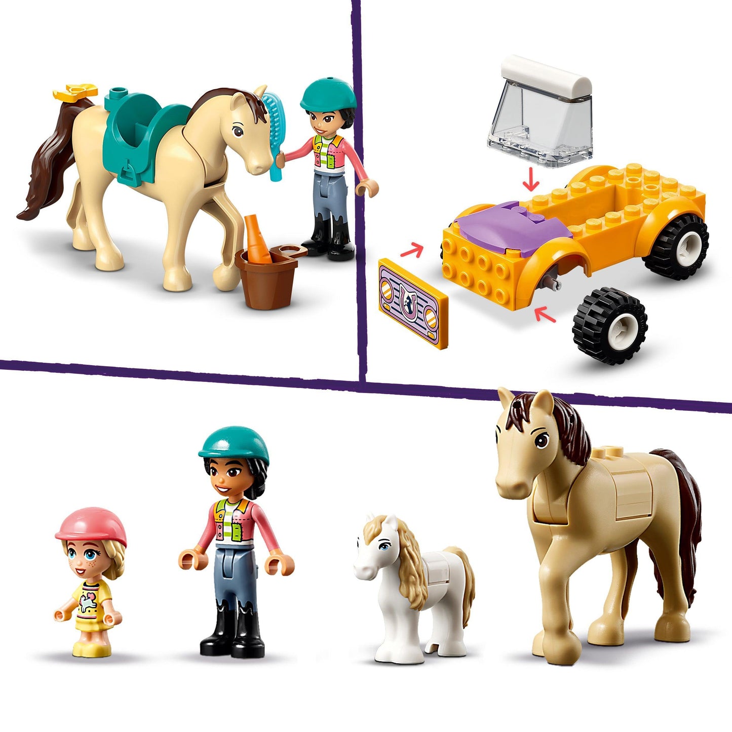 LEGO Paard en pony aanhangwagen 42634 Friends | 2TTOYS ✓ Official shop<br>