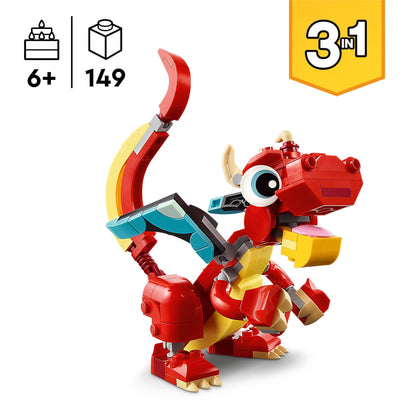 LEGO Red Dragon 31145 Creator 3 in 1 LEGO CREATOR 3 IN 1 @ 2TTOYS LEGO €. 9.99