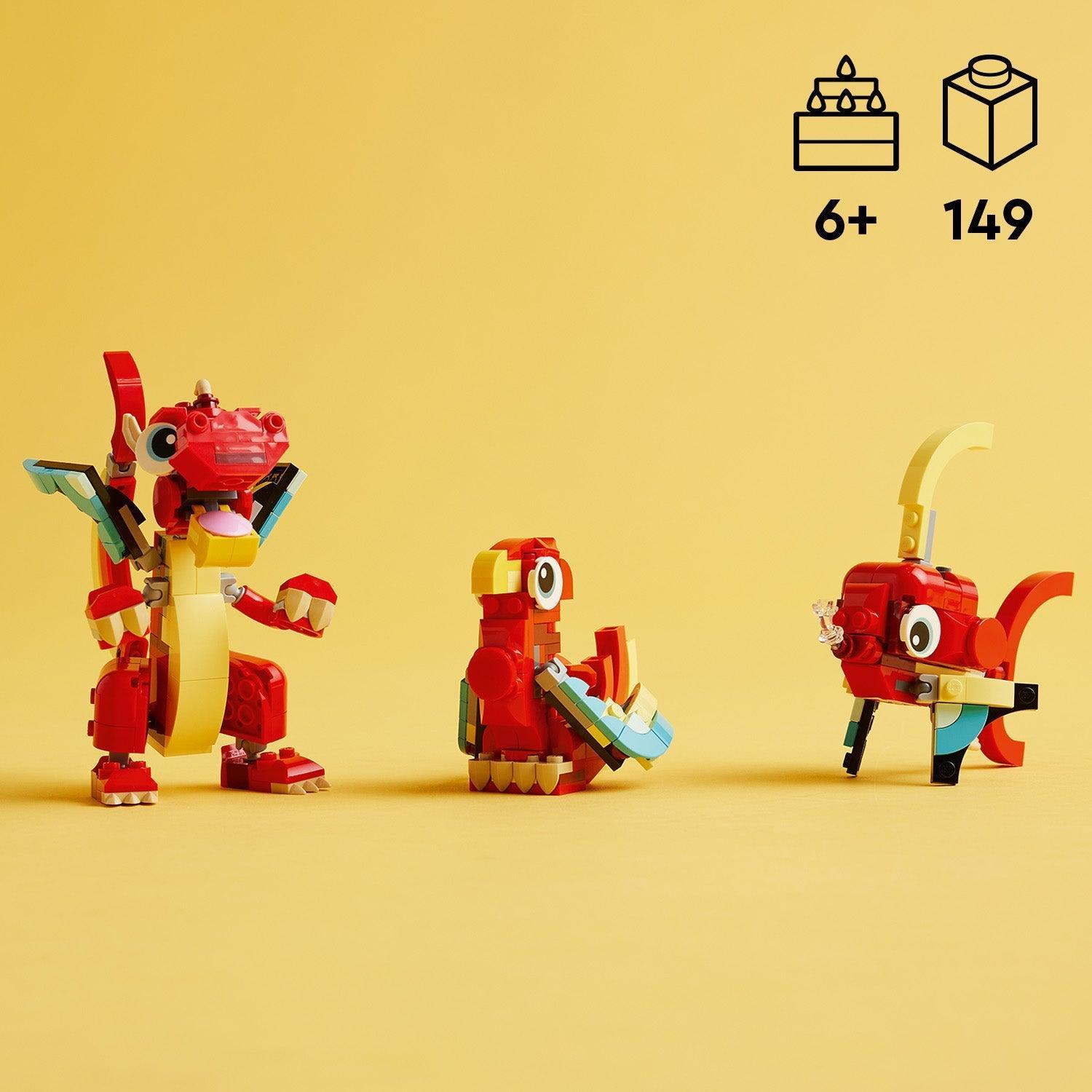 LEGO Red Dragon 31145 Creator 3 in 1 LEGO CREATOR 3 IN 1 @ 2TTOYS LEGO €. 9.99