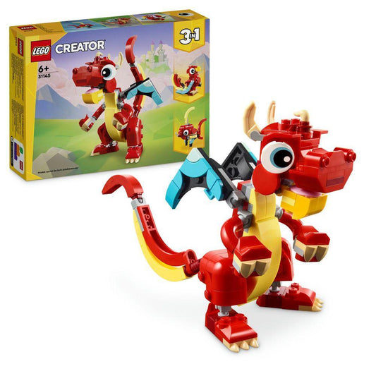 LEGO Rode Draak 31145 Creator 3 in 1 | 2TTOYS ✓ Official shop<br>