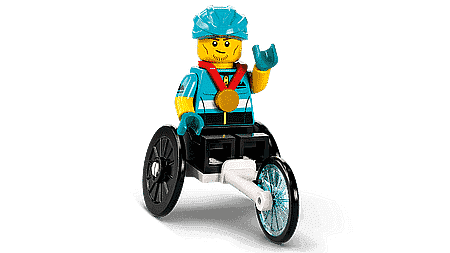 LEGO Rolstoel Racer (1 stuk) Minifguren Serie 22 71032-12 LEGO MINIFIGUREN @ 2TTOYS LEGO €. 5.99