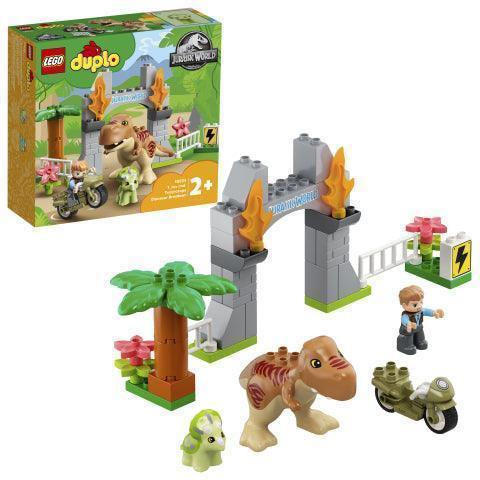 LEGO T. rex and Triceratops Dinosaur Breakout 10939 DUPLO | 2TTOYS ✓ Official shop<br>
