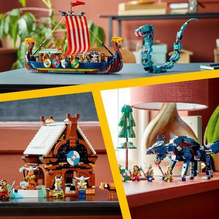 LEGO Viking schip met Midgard slang 31132 Creator | 2TTOYS ✓ Official shop<br>