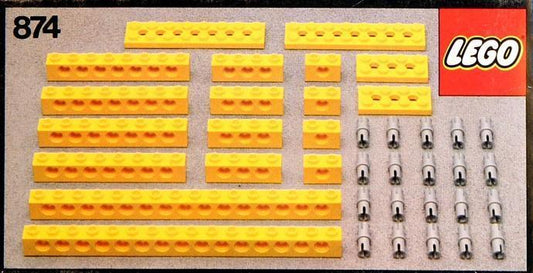 LEGO Yellow Beams with Connector Pegs 874 TECHNIC | 2TTOYS ✓ Official shop<br>