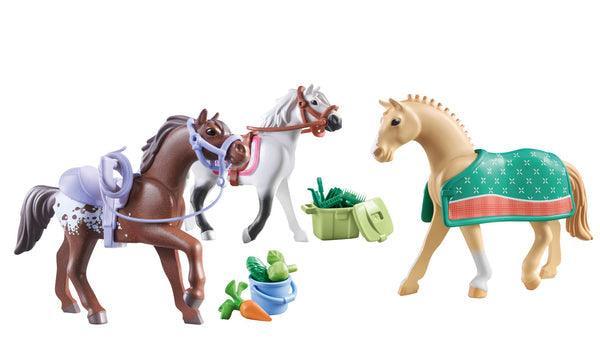 PLAYMOBIL 3 paarden met accessoires 71356 Horses of Waterfall | 2TTOYS ✓ Official shop<br>