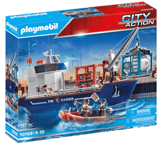 PLAYMOBIL Groot containerschip met douaneboot 70769 City Action | 2TTOYS ✓ Official shop<br>