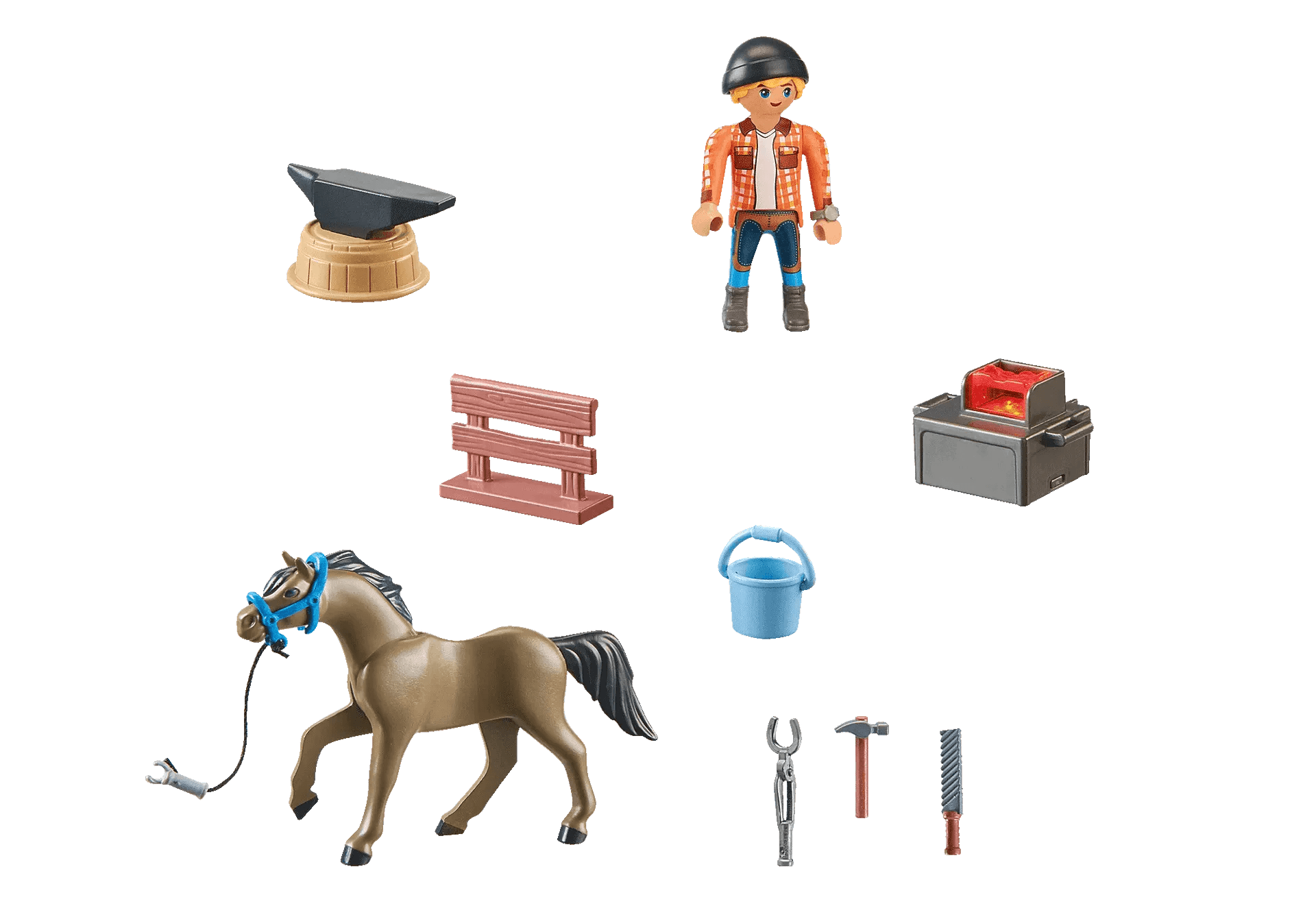 PLAYMOBIL Hoefsmid: Ben & Achilles 71357 Horses of Waterfall | 2TTOYS ✓ Official shop<br>