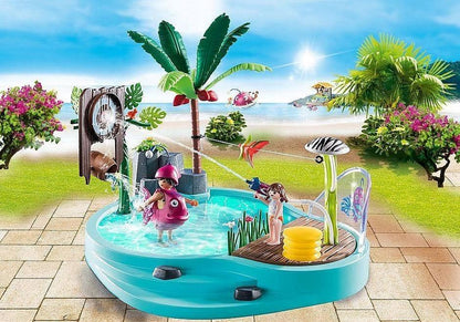 PLAYMOBIL Leuk zwembad met watersplash 70610 Family Fun | 2TTOYS ✓ Official shop<br>