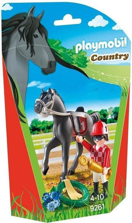 Playmobil Paard met Jockey 9261 Country Manege | 2TTOYS ✓ Official shop<br>