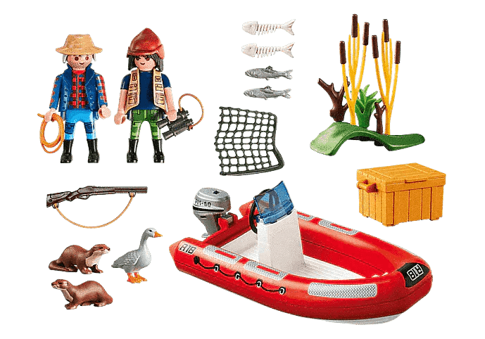Playmobil Rubberboot met stropers 5559 Wildlife | 2TTOYS ✓ Official shop<br>